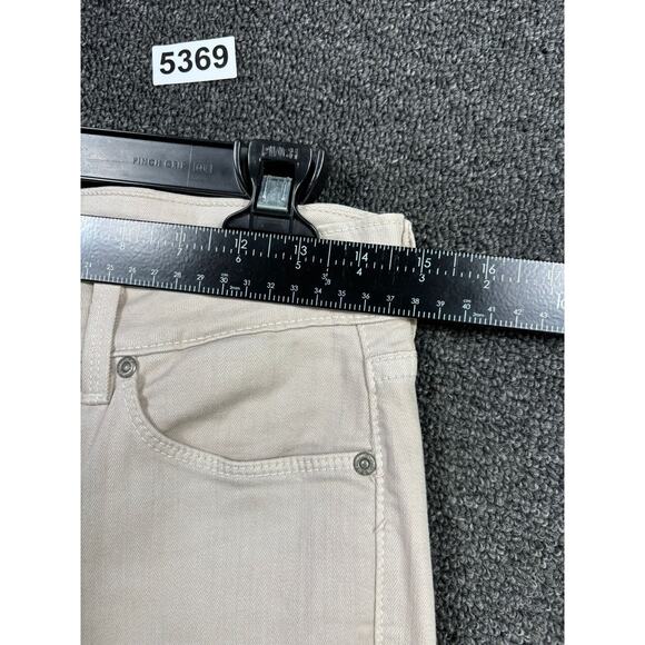 NYDJ Ankle Jeans Womens Size 6P Beige Straight Leg Stretch Denim Mid Rise - Picture 7 of 9